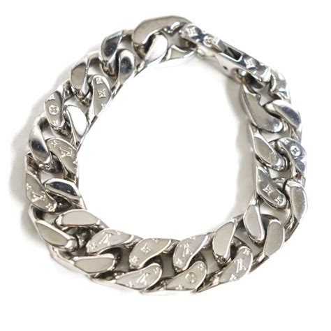 silver cuban link bracelet louis vuitton replica